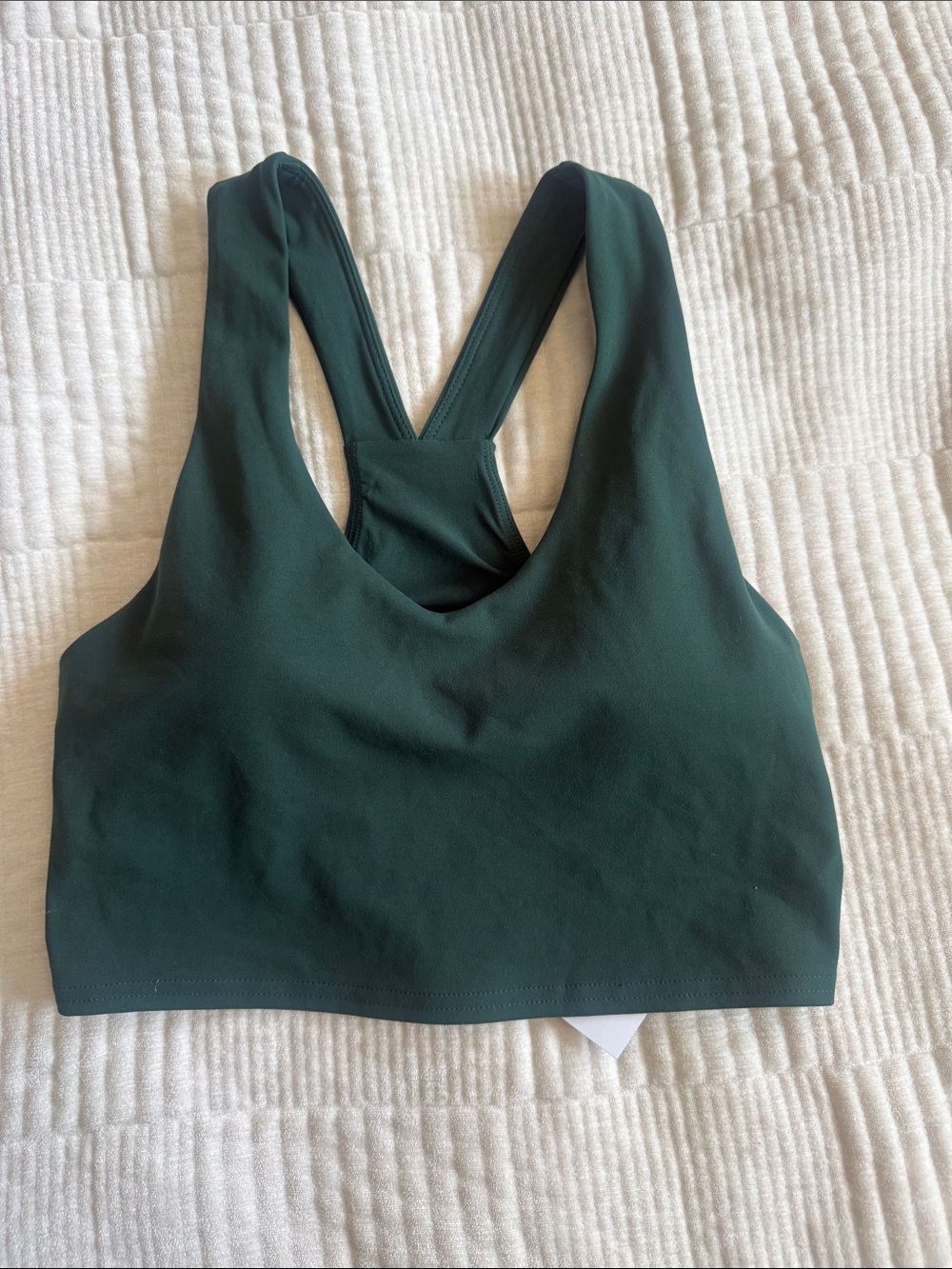 SKN by Yogalicious Deep Green V-Back Athletic Bra
